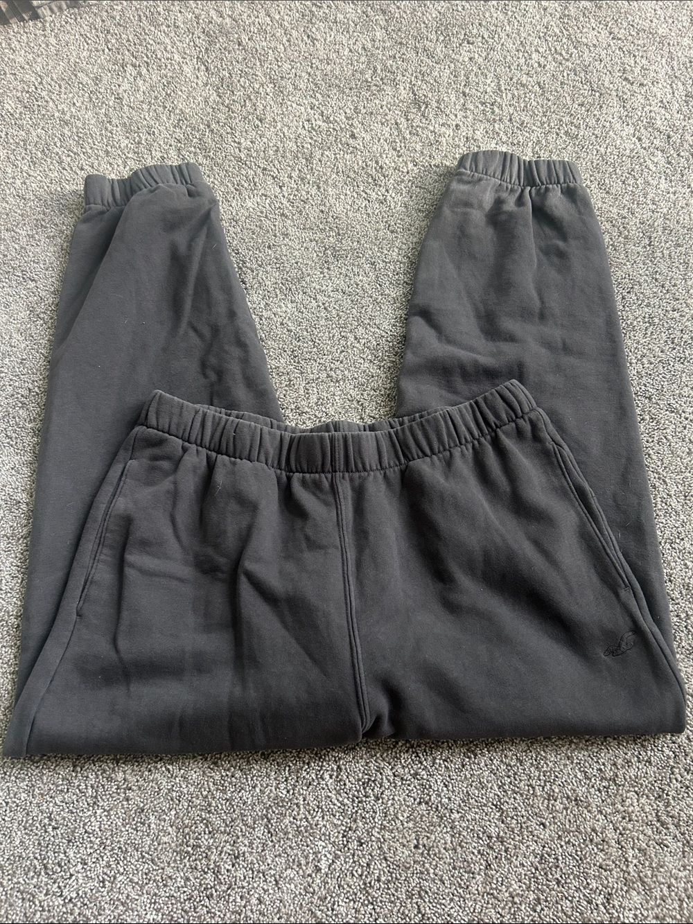 Black Elastic Waist Fleece Joggers